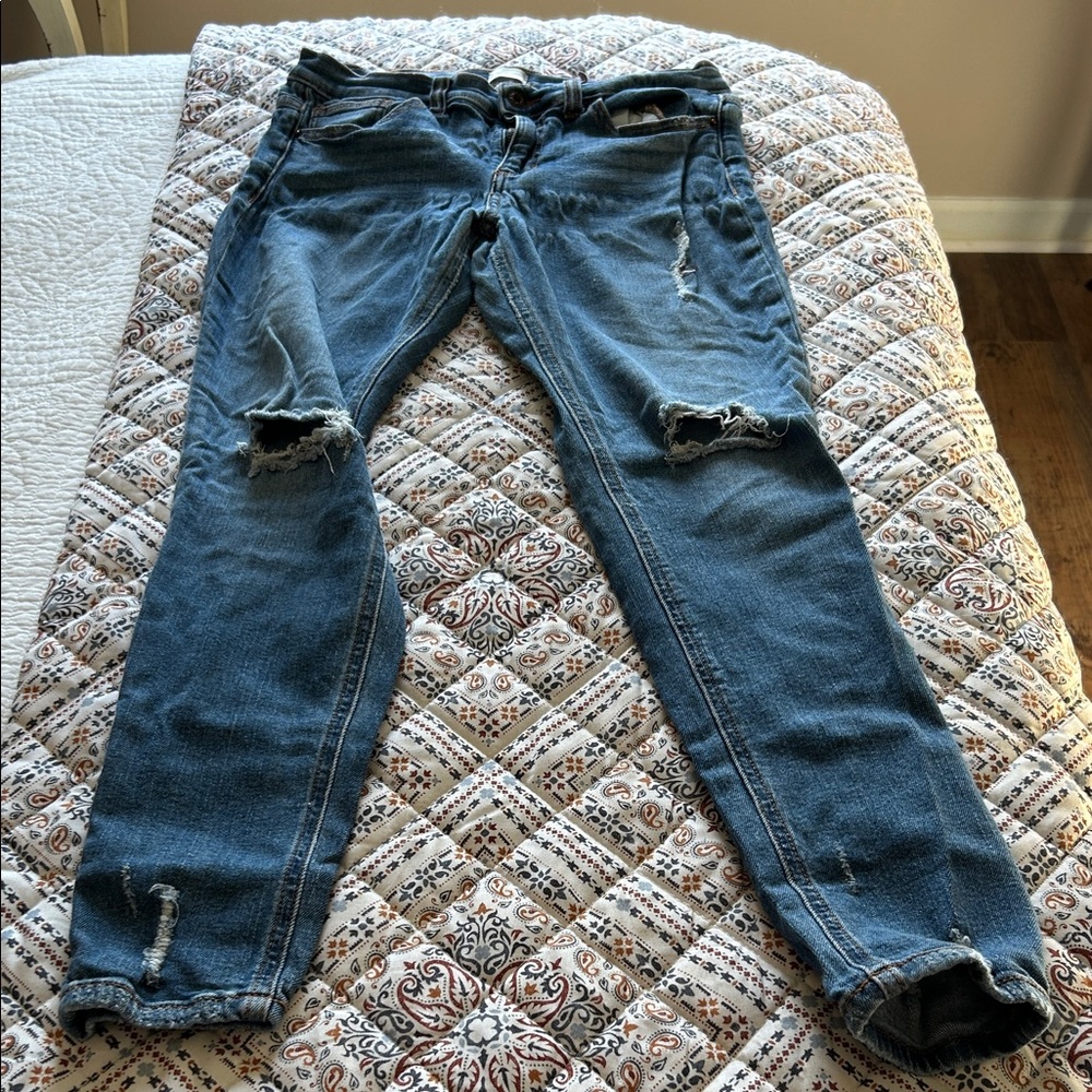 Sneak Peek Distressed Denim Skinny Jeans